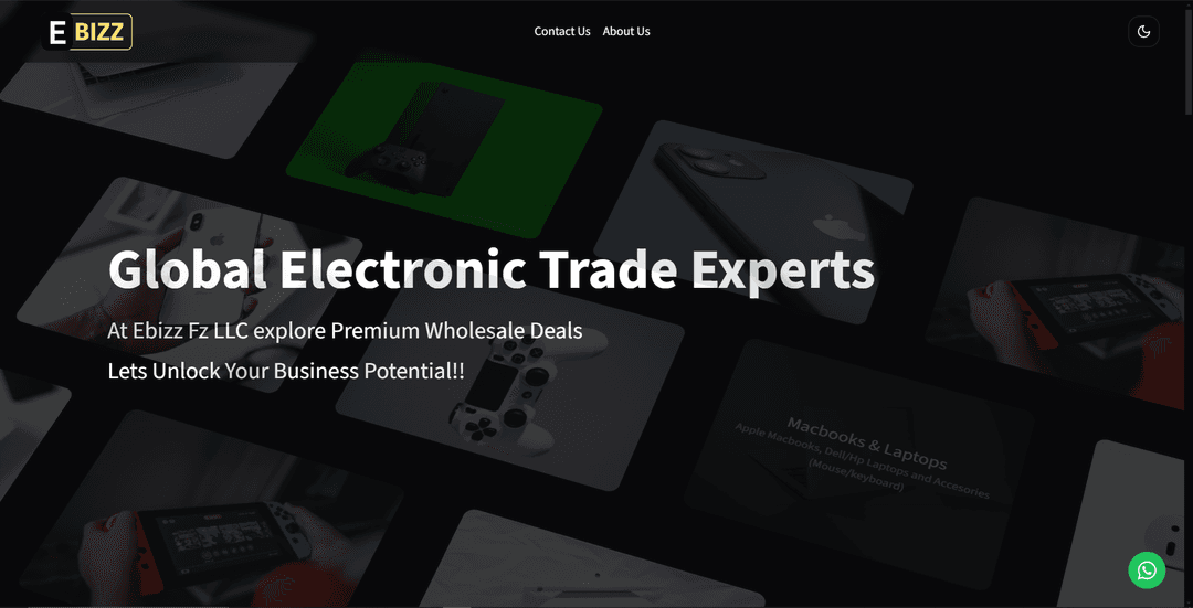 Ebizz landing page