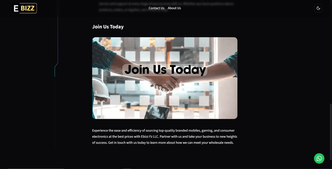 Ebizz about us page